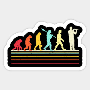 Vintage Flute Evolution Flute Player Sticker